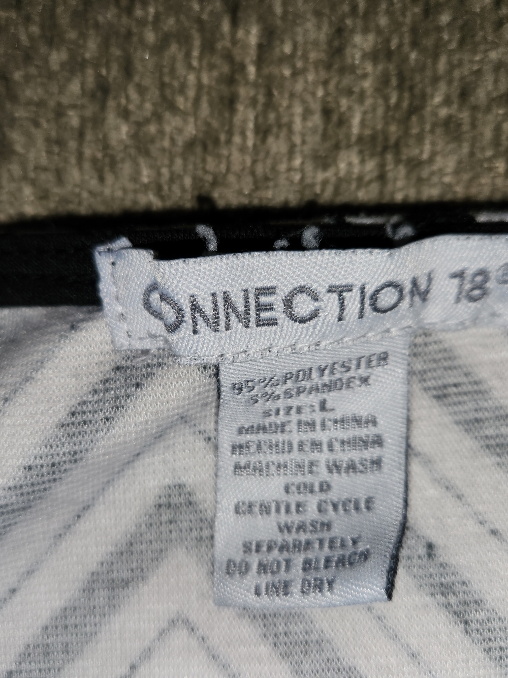 Connection 18 L Black & White Geo Fit & Flare Dress - Picture 4 of 6